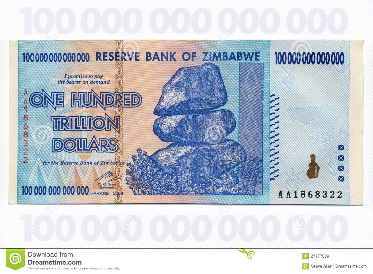 zimbabwe trillion dollar